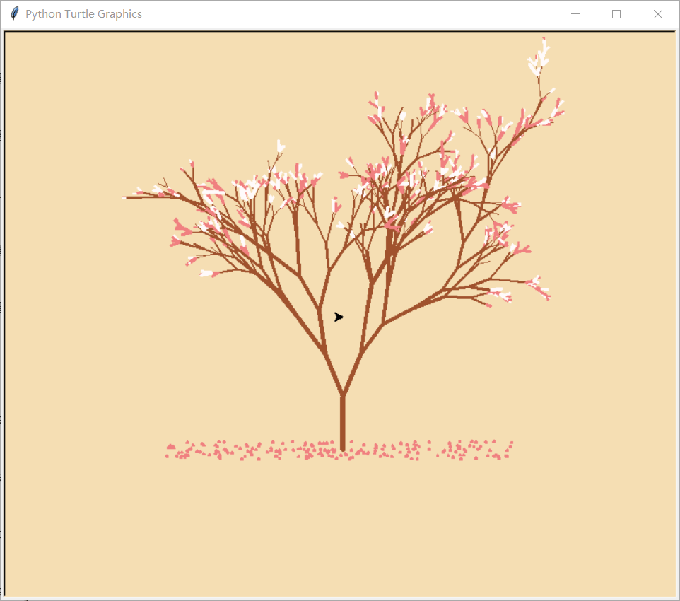 Python学画画，用Python画一个樱花树